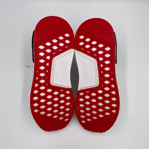 Adidas NMD R1 White / Black / Red Shoes - Picture 6 of 8